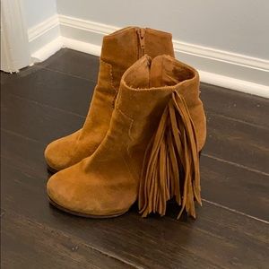 Fringe booties